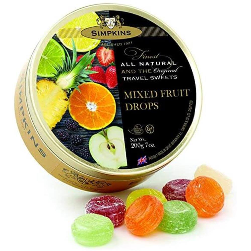 Simpkins Mixed Fruit Drops Travel Sweets 200g